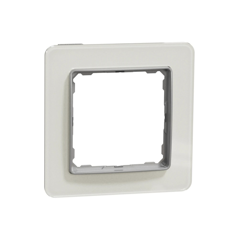 Рамка 1-на Schneider Electric Sedna Design Белое стекло SDD360801